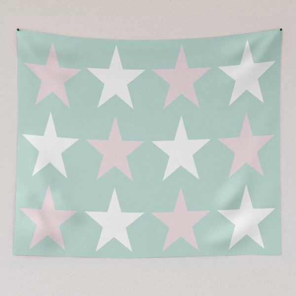 Item preview, Large PALE PINK, WHITE and MINT GREEN STARS  designed and sold by RachelMacht.