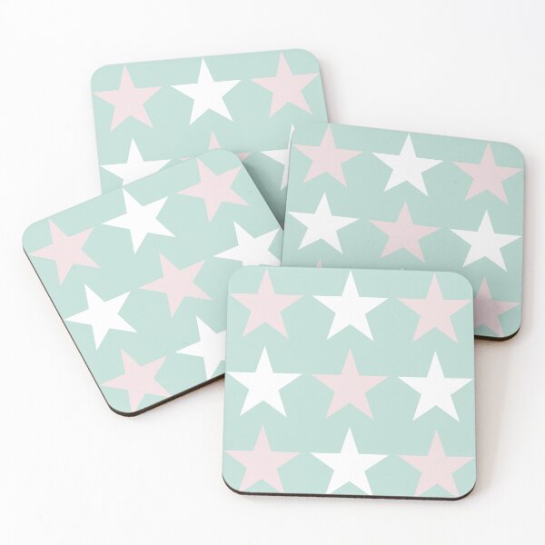 Item preview, Large PALE PINK, WHITE and MINT GREEN STARS  designed and sold by RachelMacht.