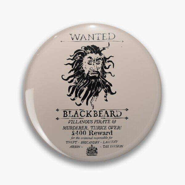 Item preview, Blackbeard Wanted Poster designed and sold by BeccaPaintmore.