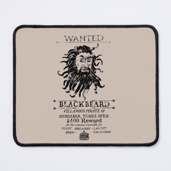 Item preview, Blackbeard Wanted Poster designed and sold by BeccaPaintmore.
