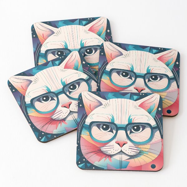 Item preview, Abstract colorful cat designed and sold by studiohorizon.
