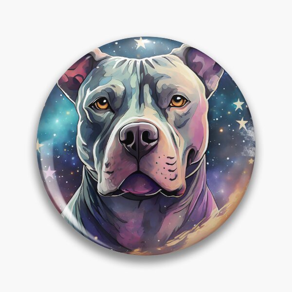 Item preview, Pitbull dog cosmic background  designed and sold by emaotx.