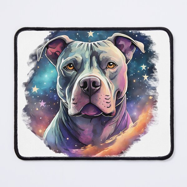 Item preview, Pitbull dog cosmic background designed and sold by emaotx.