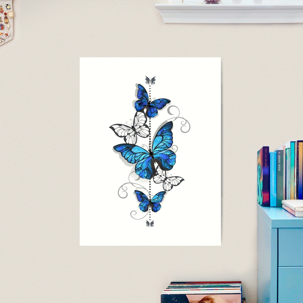 Blue Butterfly Art Print for Sale by amywang716