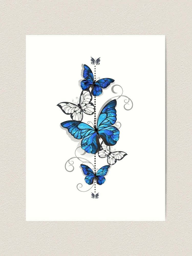 Blue Butterfly Art Print for Sale by amywang716