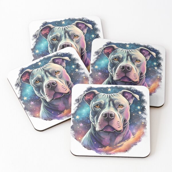 Item preview, Pitbull dog cosmic background  designed and sold by emaotx.