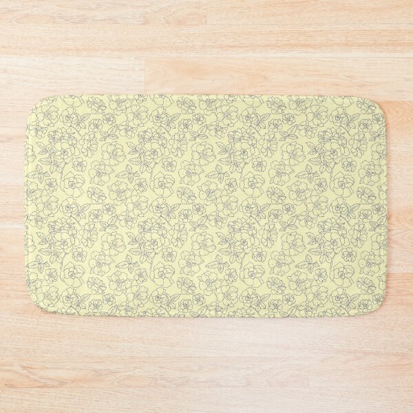 Item preview, Ramblin' Rose Silver Twist Stitched Look on Butter Yellow Repeat 5748 designed and sold by Art in My Loft.