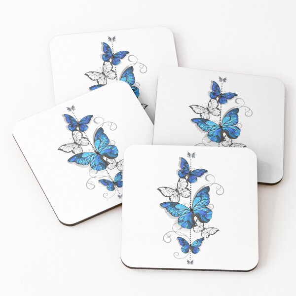 Item preview, Blue Morpho and White Butterflies designed and sold by Blackmoon9.