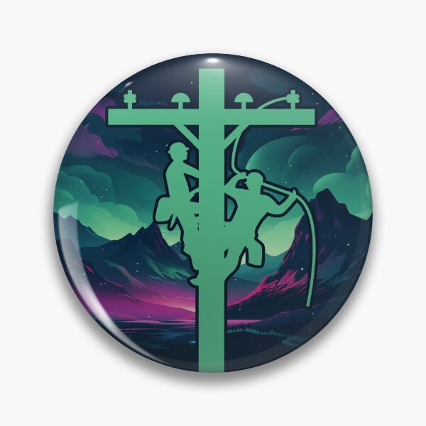 Item preview, Cool Electrical Lineman Aurora Borealis designed and sold by LineXpressions.