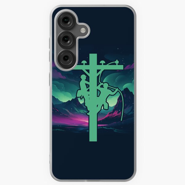 Cool Electrical Lineman Aurora Borealis Samsung Galaxy Soft Case