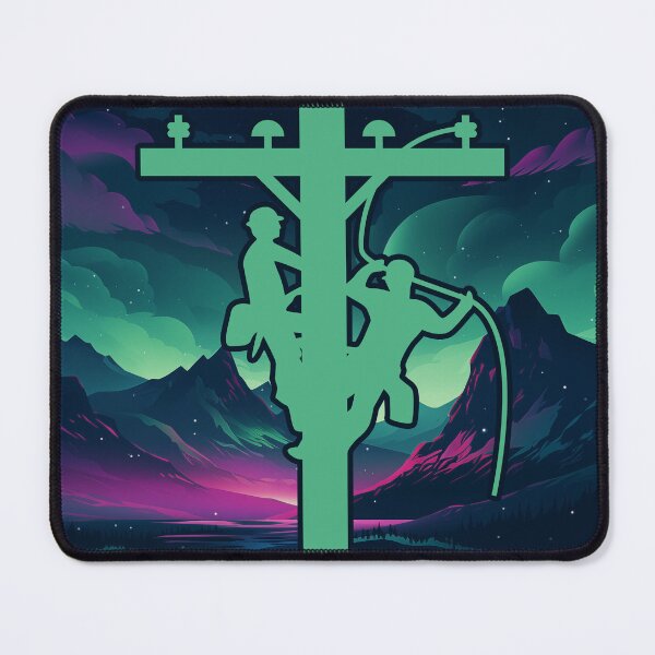 Item preview, Cool Electrical Lineman Aurora Borealis designed and sold by LineXpressions.