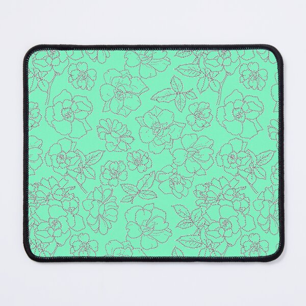 Item preview, Ramblin' Rose Silver Twist Stitched Look on Mint Green Repeat 5748 designed and sold by Art in My Loft.