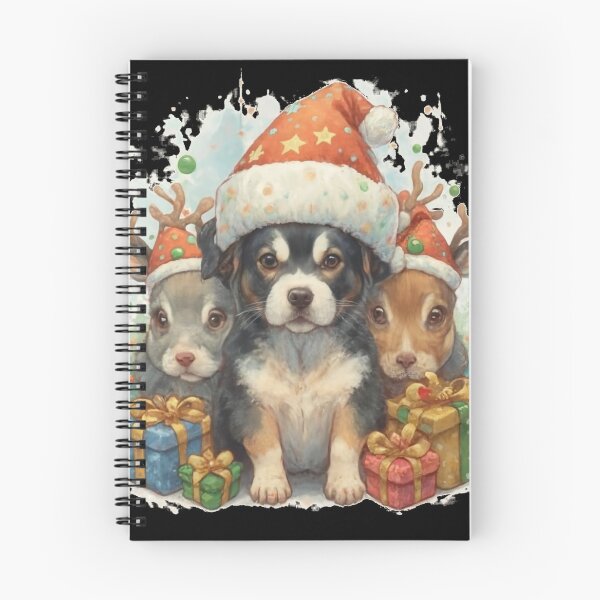 Aperçu de l'œuvre Chiot de Noël créée et vendue par PixelRealm.