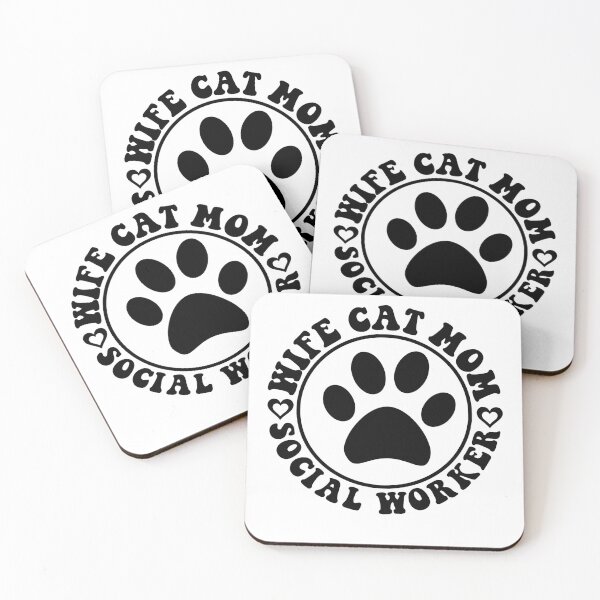 Item preview, Wife Cat Mom Social Worker Retro, Clinical Social Worker, Social Work Graduation, Future Counselor, Motivational  designed and sold by behindthefacts.