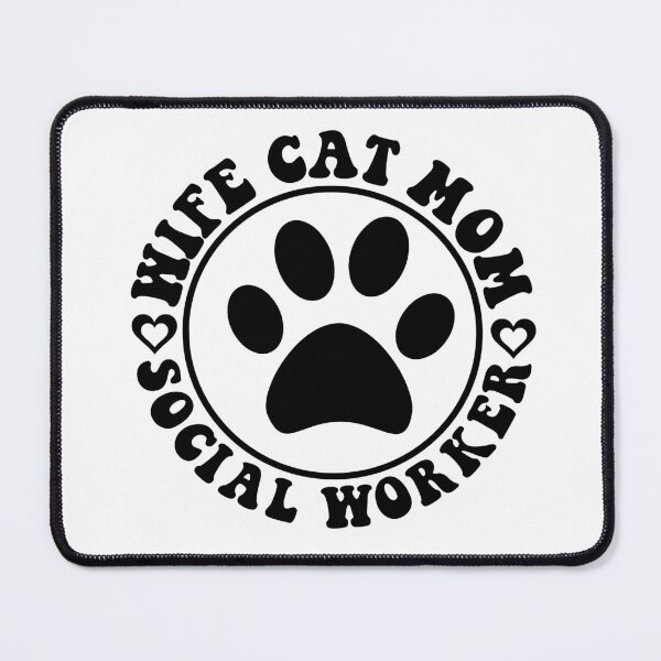 Item preview, Wife Cat Mom Social Worker Retro, Clinical Social Worker, Social Work Graduation, Future Counselor, Motivational designed and sold by behindthefacts.