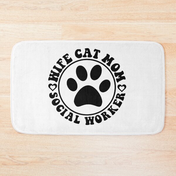Item preview, Wife Cat Mom Social Worker Retro, Clinical Social Worker, Social Work Graduation, Future Counselor, Motivational  designed and sold by behindthefacts.