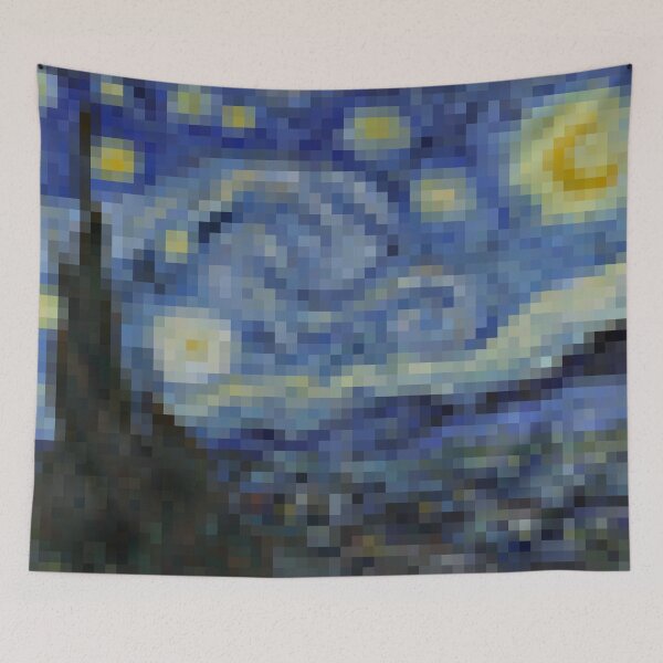 Item preview, Minecraft Painting The Starry Night designed and sold by Saikishop.