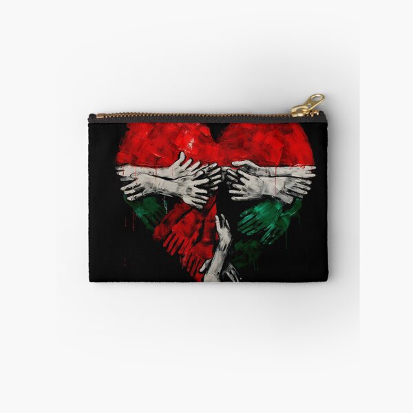 Item preview, Palestinian flag, Hand of solidarity in the shape of a heart for Palestine designed and sold by MoonDesinso.