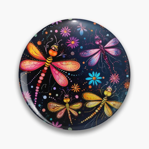 Item preview, Whimsical Dragonfly and Flowers  designed and sold by Driftwood Spirits.