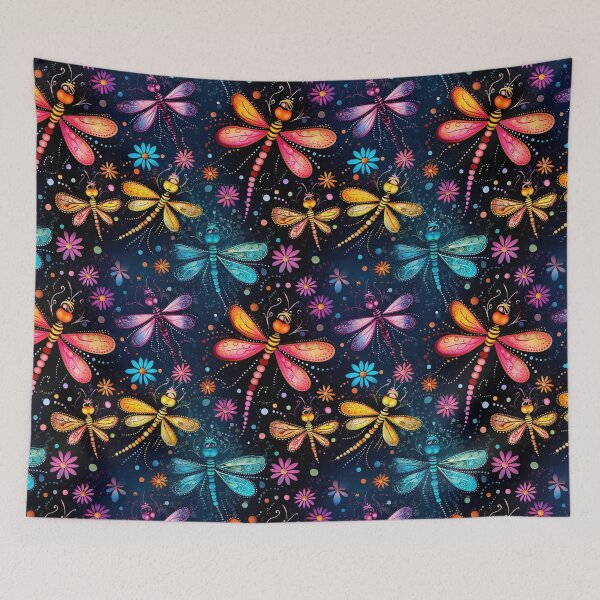 Item preview, Whimsical Dragonfly and Flowers  designed and sold by Driftwood Spirits.