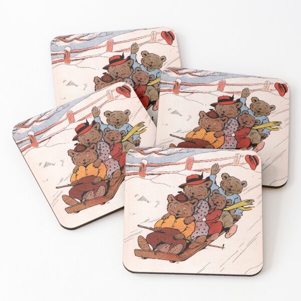 Item preview, Bears on a Sledge - Vintage Holiday designed and sold by vintage-art.