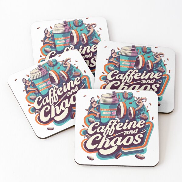 Artikelvorschau, Caffeine and Chaos - Koffein und Chaos für den Kaffee fan funny entworfen und verkauft von Superdealkoeln.