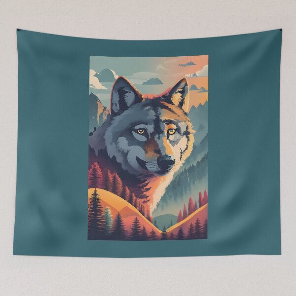 Item preview, Wolf in wilderness designed and sold by SidTastic .