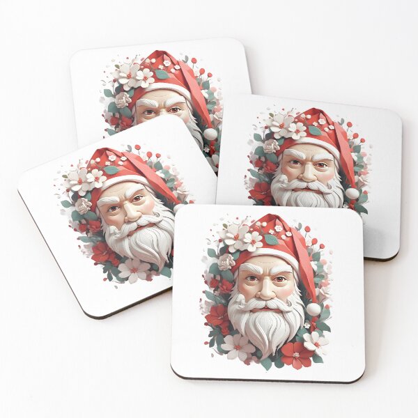 Item preview, Cute Santa Face - Funny Christmas - Christmas Day - Santa Claus designed and sold by stylishdzign.