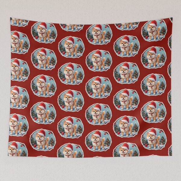 Item preview, Cute Shiba Inu Christmas Xmas designed and sold by givemedogs.