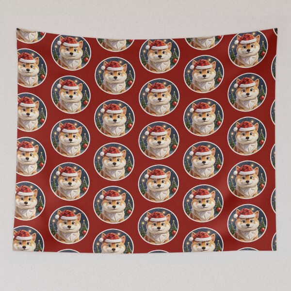 Item preview, Cute Shiba Inu Puppy Christmas Xmas designed and sold by givemedogs.