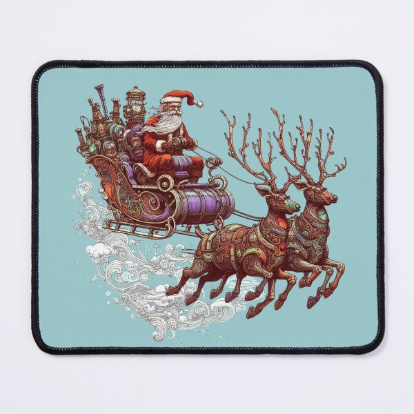 Item preview, Better Watch out! Steampunk Santa and Reindeer designed and sold by organicgal.