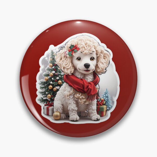 Item preview, Cute Poodle Christmas Xmas Holidays designed and sold by givemedogs.