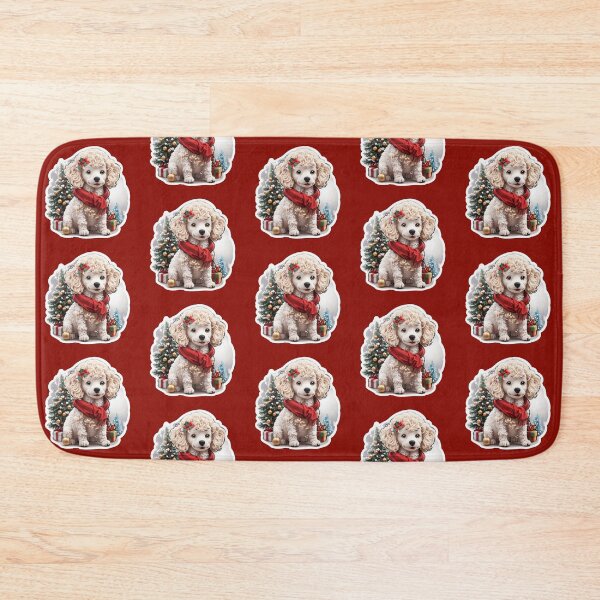 Item preview, Cute Poodle Christmas Xmas Holidays designed and sold by givemedogs.