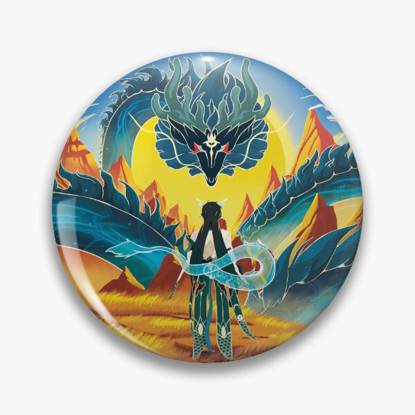 Item preview, Dan Heng Imbibitor Lunae Dragon Landscape Illustration designed and sold by Valpochiro.