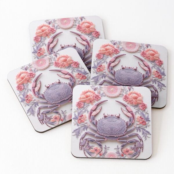 Item preview, Cancer Zodiac Charm 3D Embroidered Phone Case – Celestial Crab Elegance designed and sold by Moisky Art.