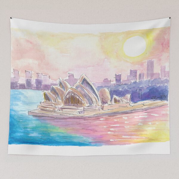 Item preview, Sydney Australia Sunset with Opera and Downtown designed and sold by artshop77.