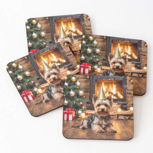Item preview, Adorable Yorkshire Terrier Yorke Christmas designed and sold by purplesensation.