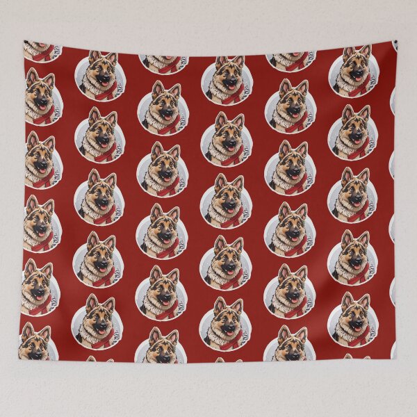 Item preview, Cute German Shepherd Christmas Xmas designed and sold by givemedogs.