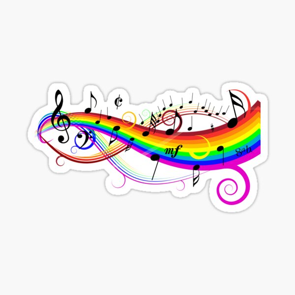 Item preview, Symphonic Brilliance: Orchestra Music Notes Sticker designed and sold by Nara8.