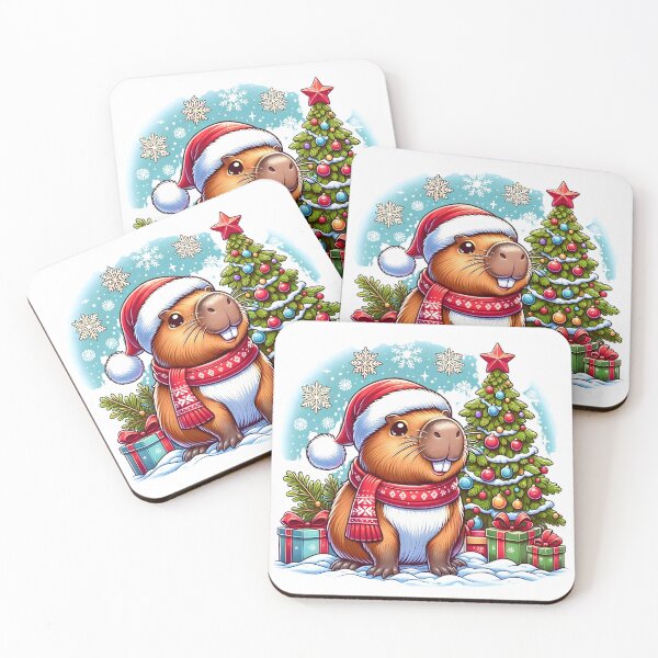 Item preview, Festive Capybara: Christmas Joy Illustration designed and sold by KNAA.