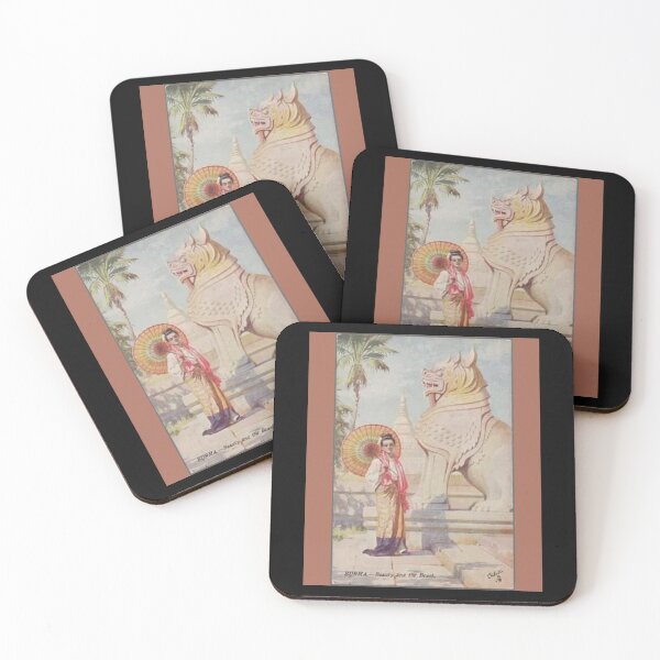 Item preview, Retro Burma Beauty & The Beast Vintage Illustration Design designed and sold by EarthArtDesigns.