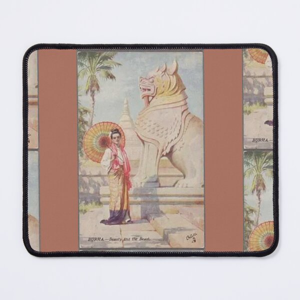 Item preview, Retro Burma Beauty & The Beast Vintage Illustration Design designed and sold by EarthArtDesigns.