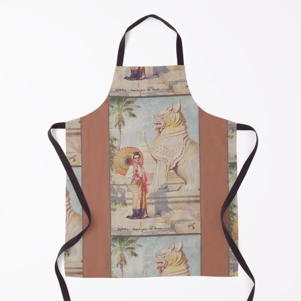 Item preview, Retro Burma Beauty & The Beast Vintage Illustration Design designed and sold by EarthArtDesigns.