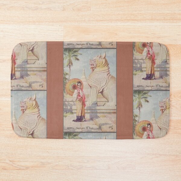 Item preview, Retro Burma Beauty & The Beast Vintage Illustration Design designed and sold by EarthArtDesigns.