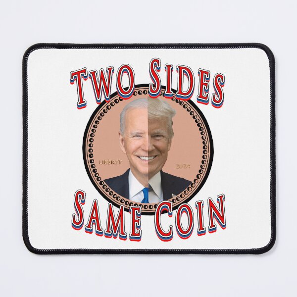 Item preview, Election 2024 Trump Biden Two Sides Same Coin White T-Shirt Politics designed and sold by James5Seven.