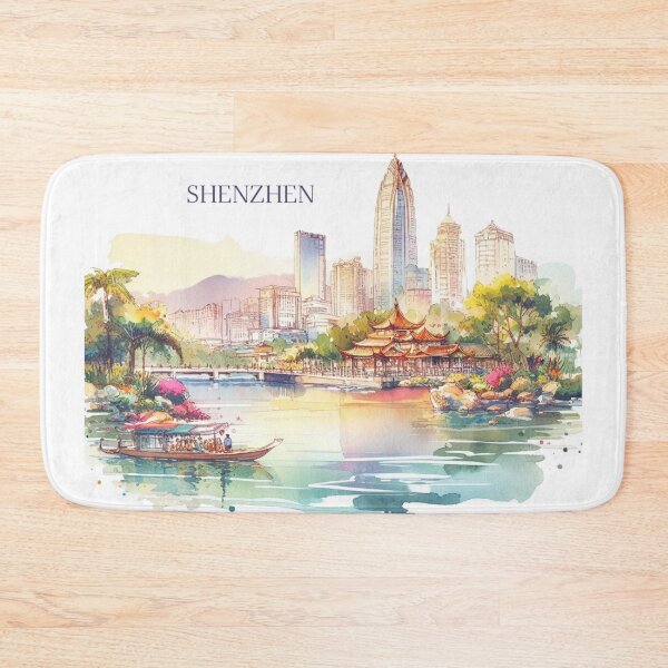 Item preview, Shenzhen China Watercolor Illustration designed and sold by PaintMeWorld.