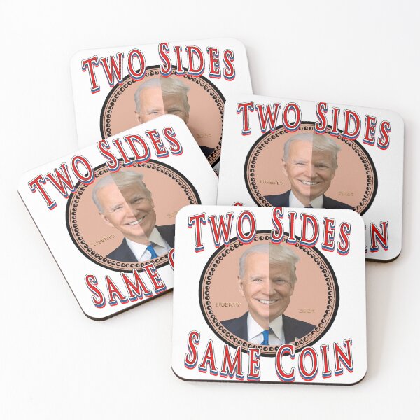 Item preview, Election 2024 Trump Biden Two Sides Same Coin White T-Shirt Politics designed and sold by James5Seven.