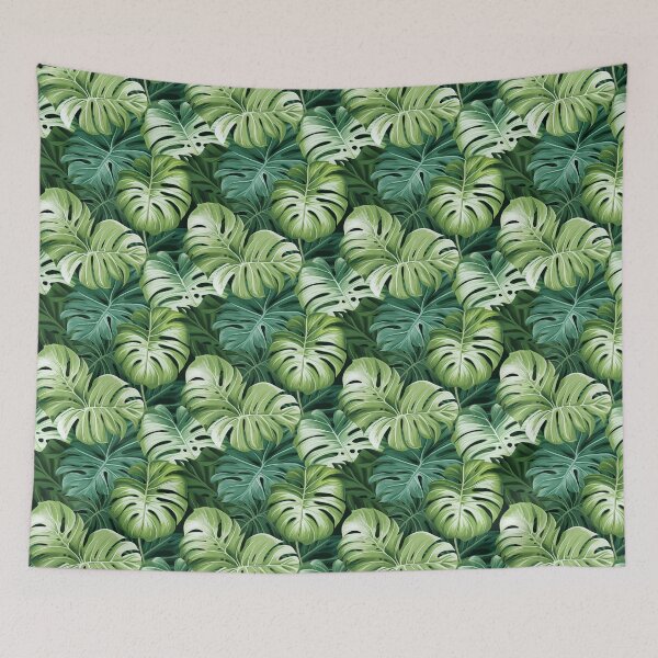 Item preview, Seamless pattern of Monstera leaves on a black background. designed and sold by AnanchaiP.