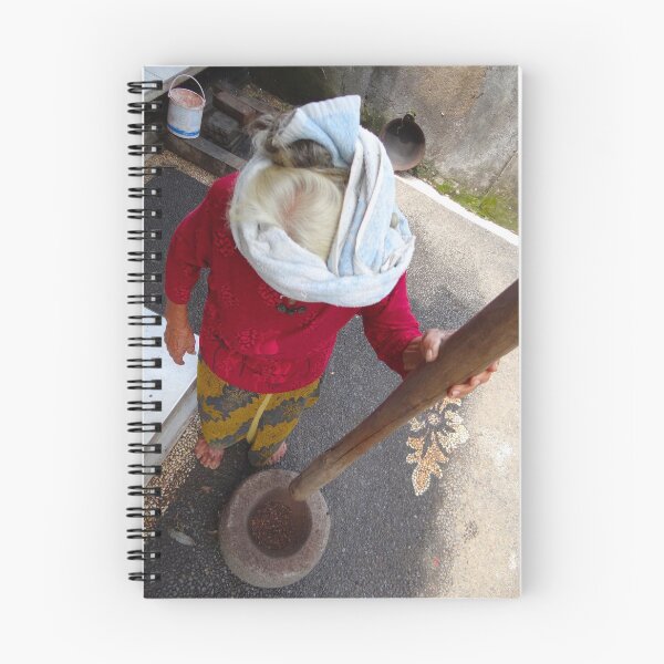Item preview, Balinese lady grinding coffee designed and sold by exploramum.