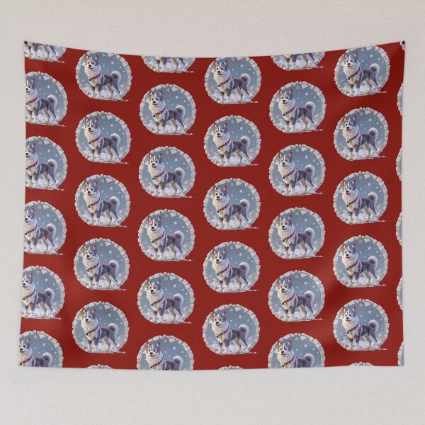 Item preview, Cute Siberian Husky Christmas Xmas Holidays designed and sold by givemedogs.
